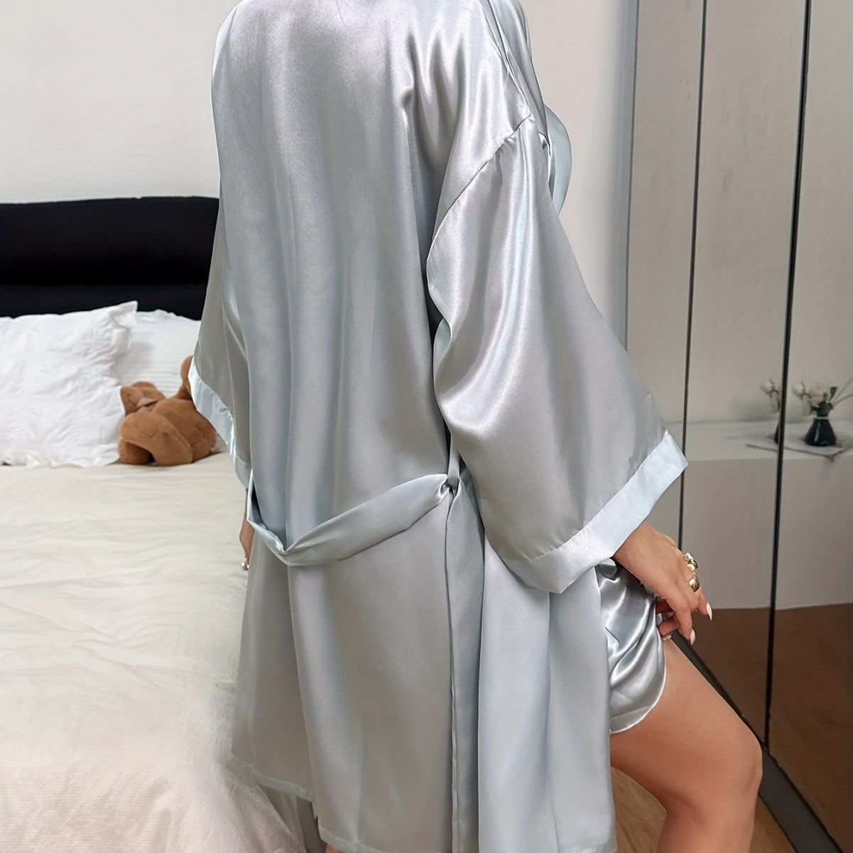 Pajama Set Home Wear Set Viscose Slip Dress Nightgown